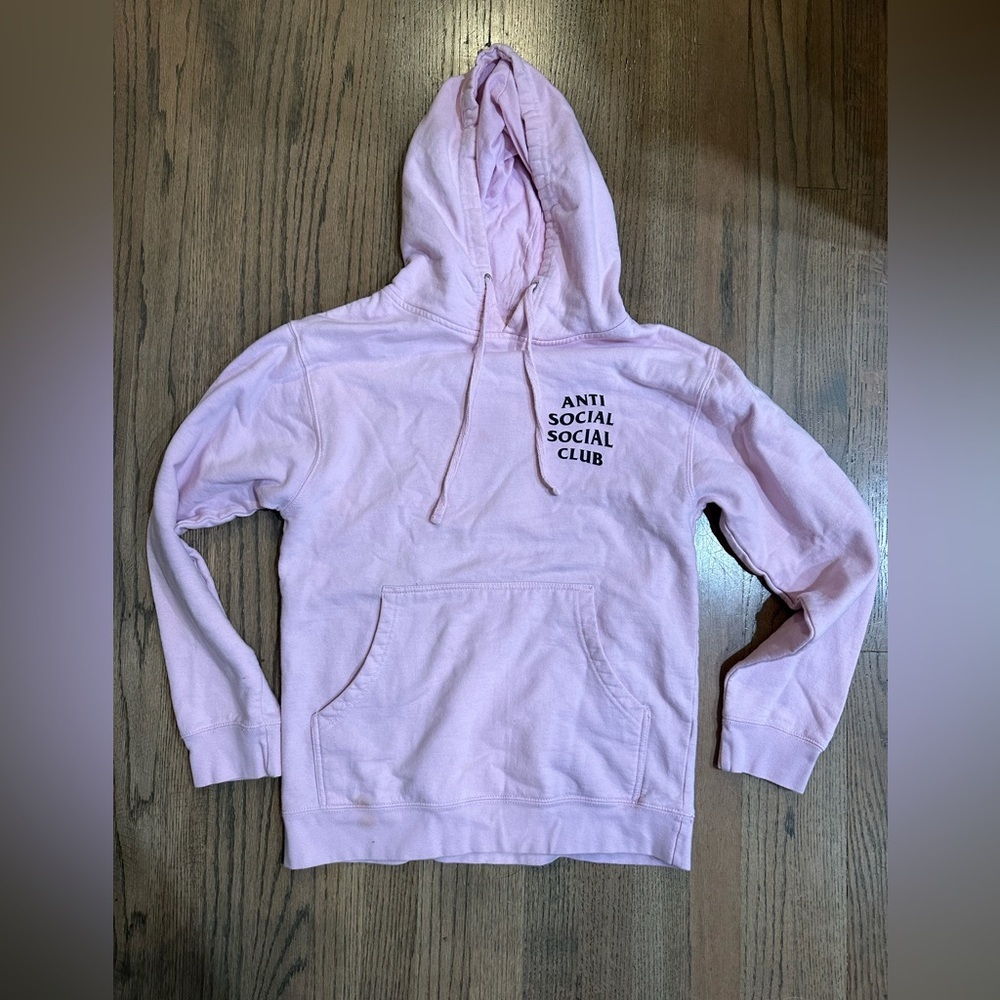 Anti Social Social Club Pink Hoodie-Size Small